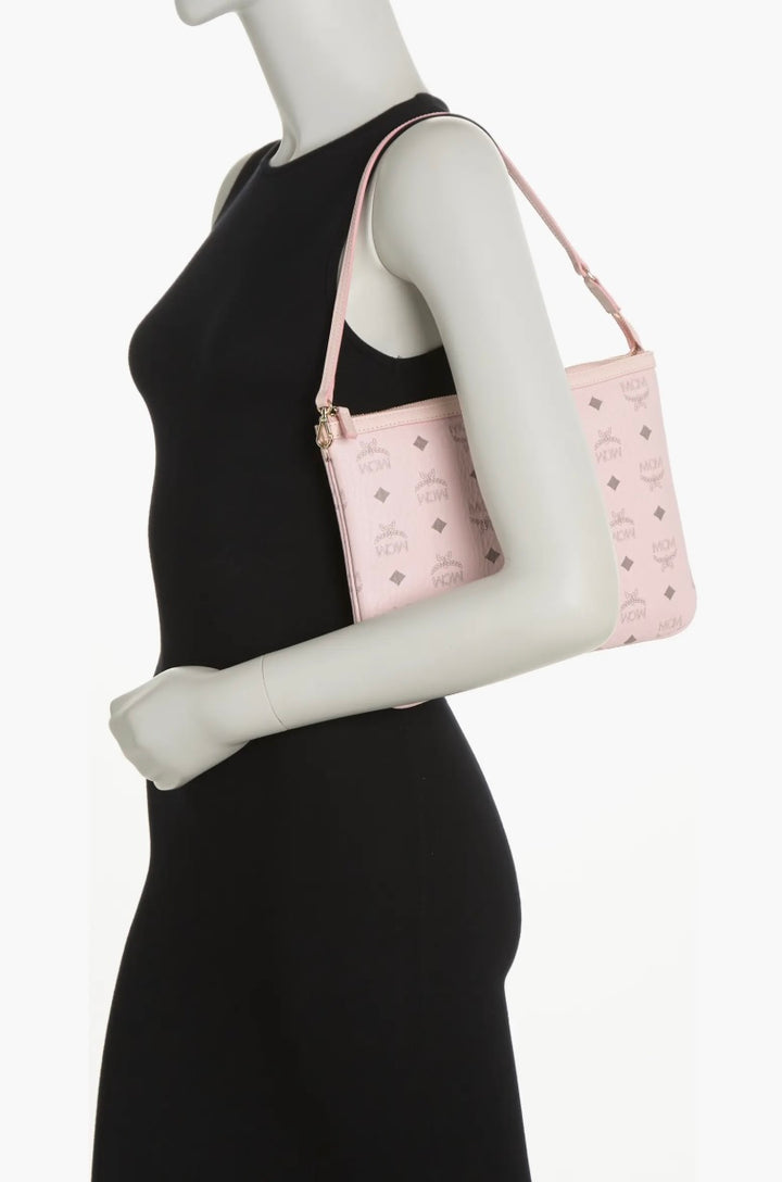 MCM MEDIUM AREN VI LEATHER VISETOS SHOPPER TOTE BAG