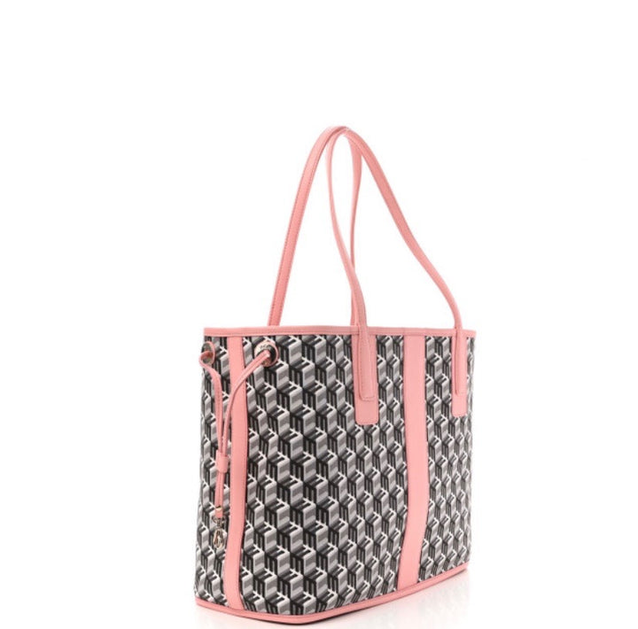 MCM REVERSIBLE LIZ SHOPPER TOTE BAG IN PINK BLOSSOM