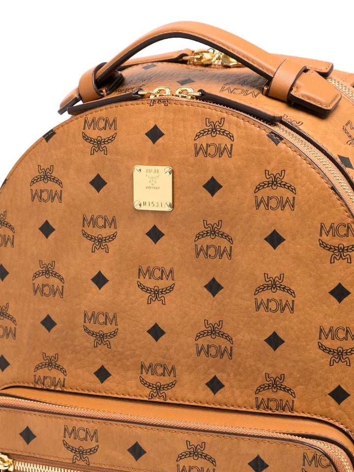 MCM STARK 40 VISETOS BACKPACK IN COGNAC – Caroline's Fashion