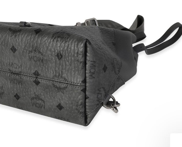 MCM GREY VISETOS SMALL ESSENTIAL BACKPACK