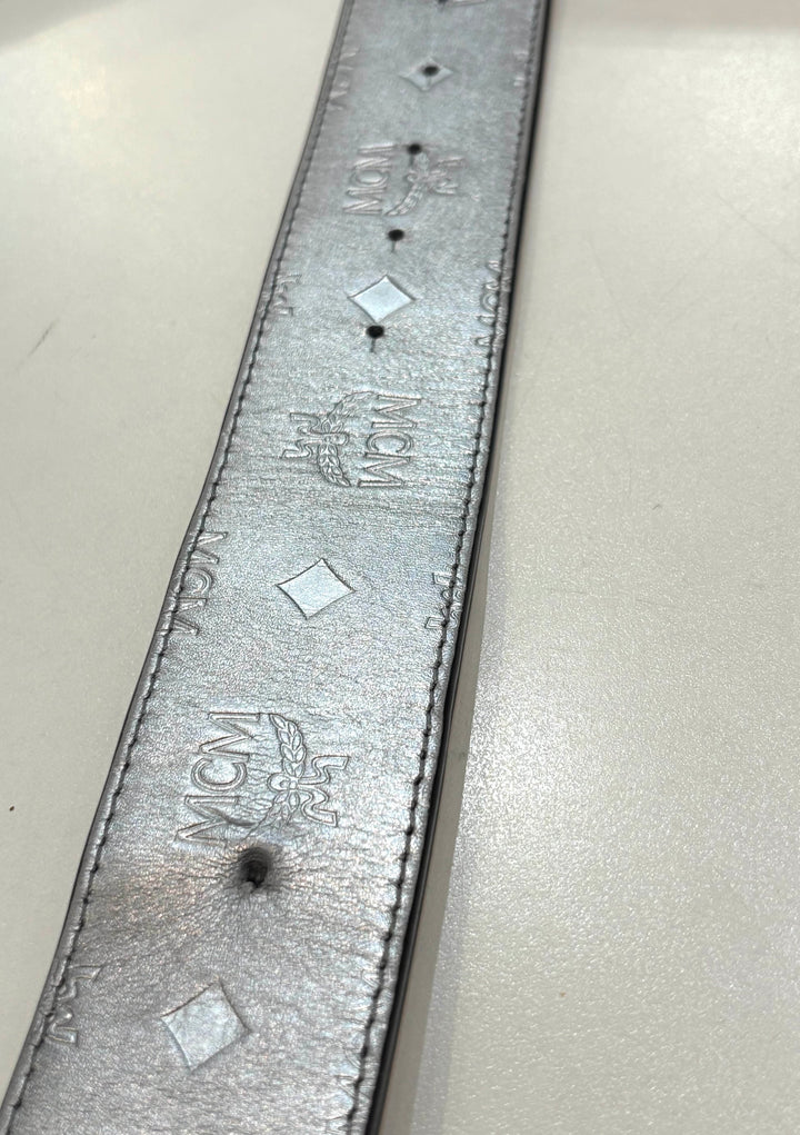 MCM REVERSIBLE SILVER-BLACK BELT