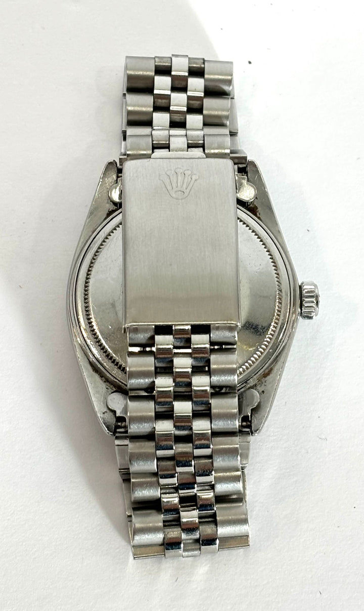 ROLEX DATEJUST 16200 36MM TIFFANY BLUE DIAMOND ENCRUSTED STAINLESS STEEL WATCH