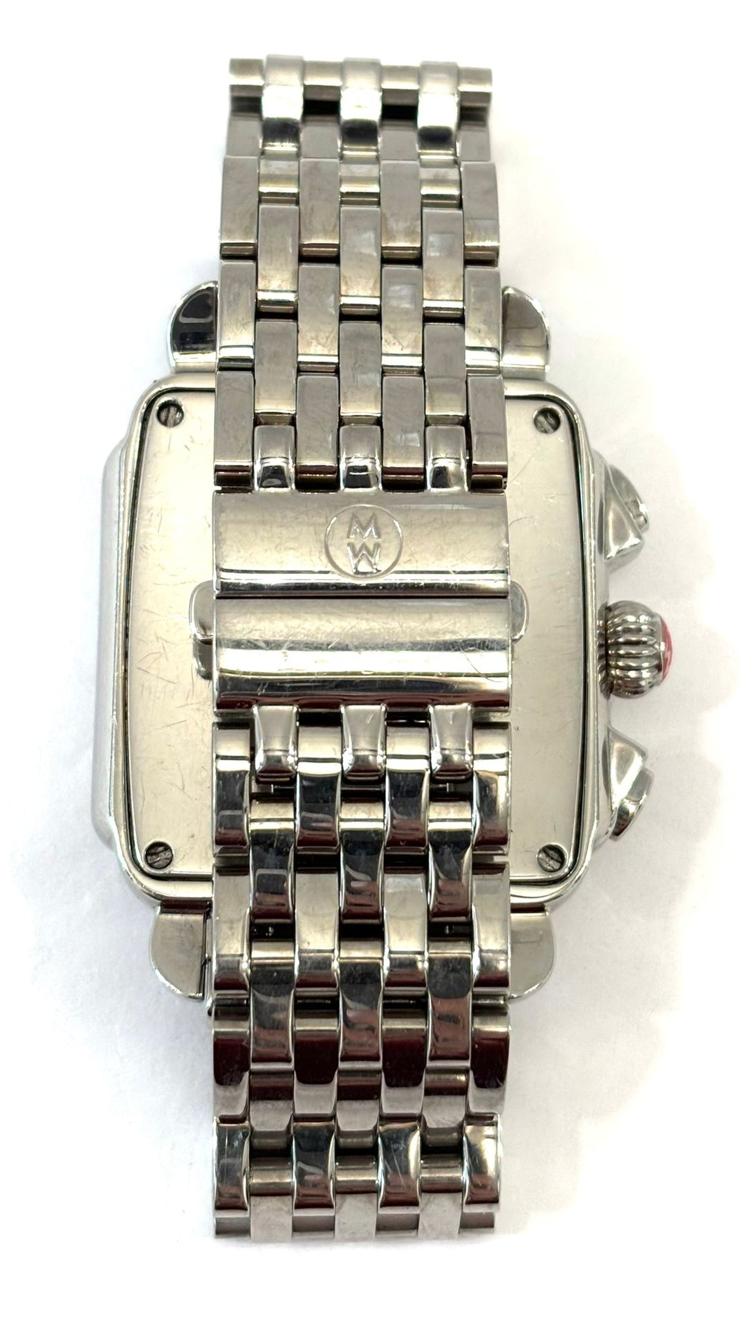MICHELE DECO DIAMOND DIAL STAINLESS STEEL WATCH