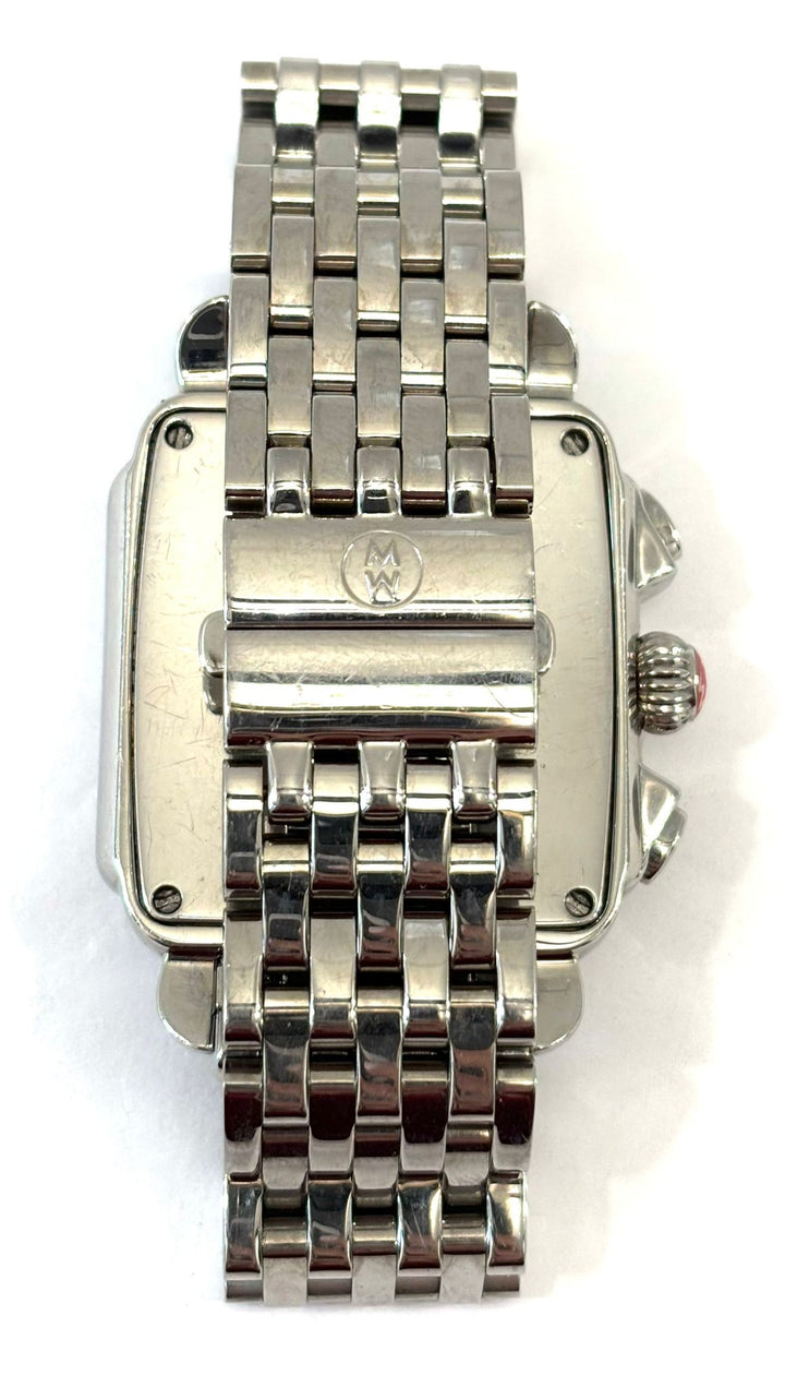 MICHELE DECO DIAMOND DIAL STAINLESS STEEL WATCH