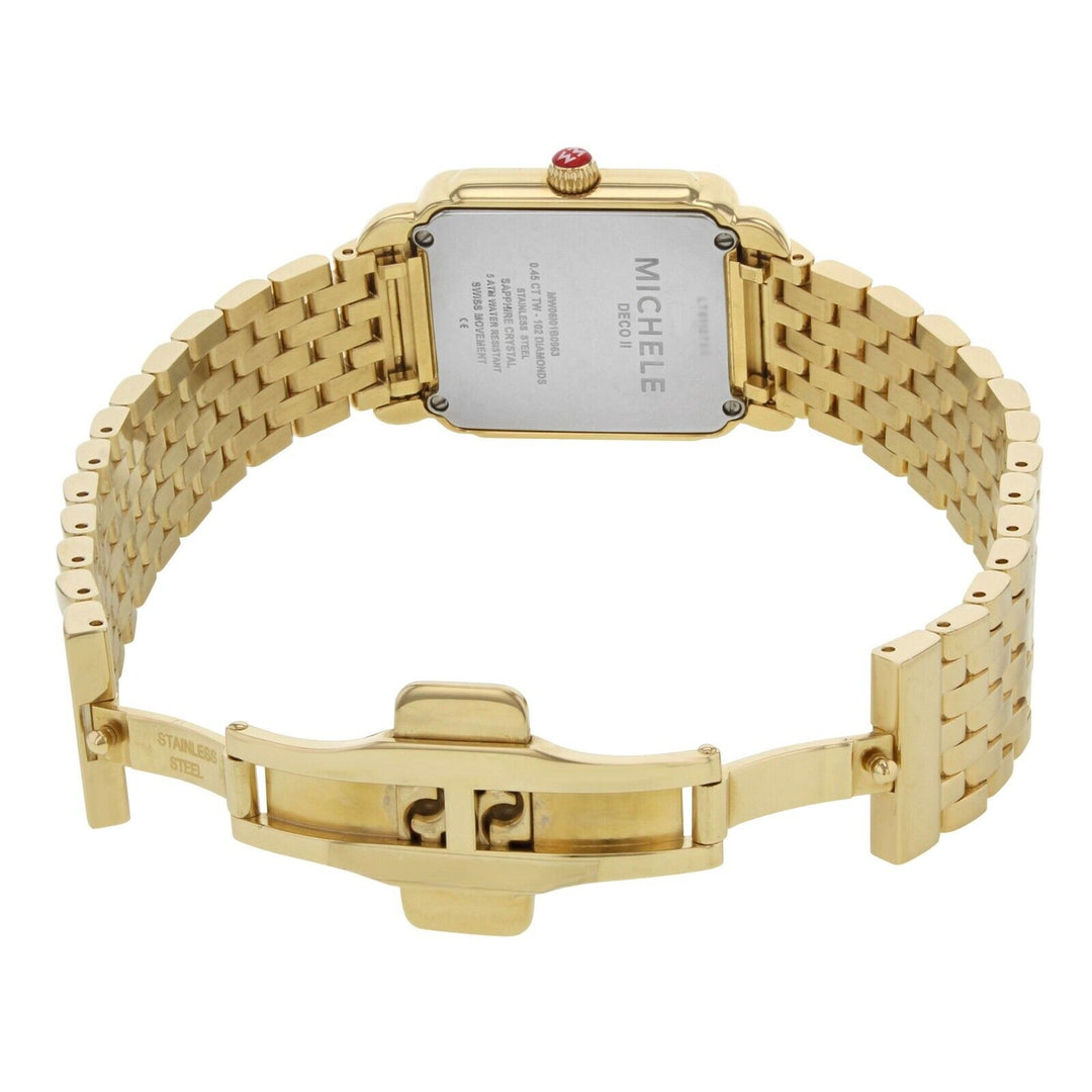 MICHELE DECO II DIAMOND 18K GOLD PLATED WATCH