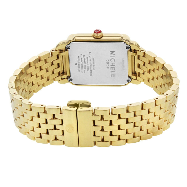 MICHELE DECO II DIAMOND 18K GOLD PLATED WATCH