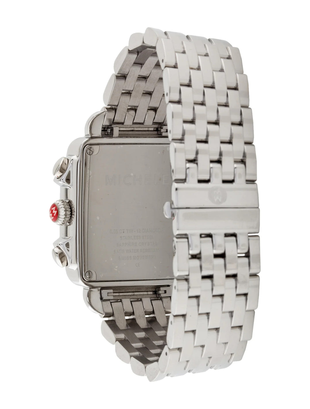MICHELE DECO DIAMOND STAINLESS STEEL XL WATCH