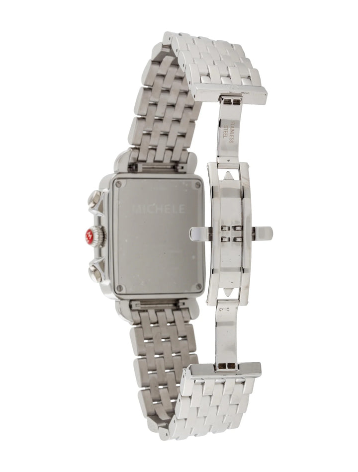 MICHELE DECO DIAMOND STAINLESS STEEL XL WATCH