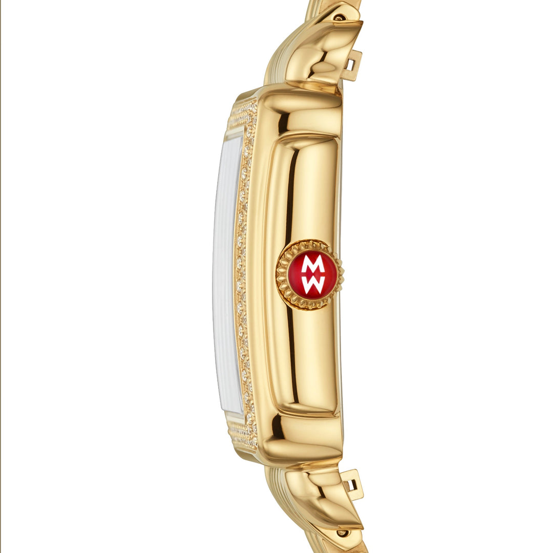 MICHELE DECO MADISON MID 18K GOLD PLATED DIAMONDS WATCH