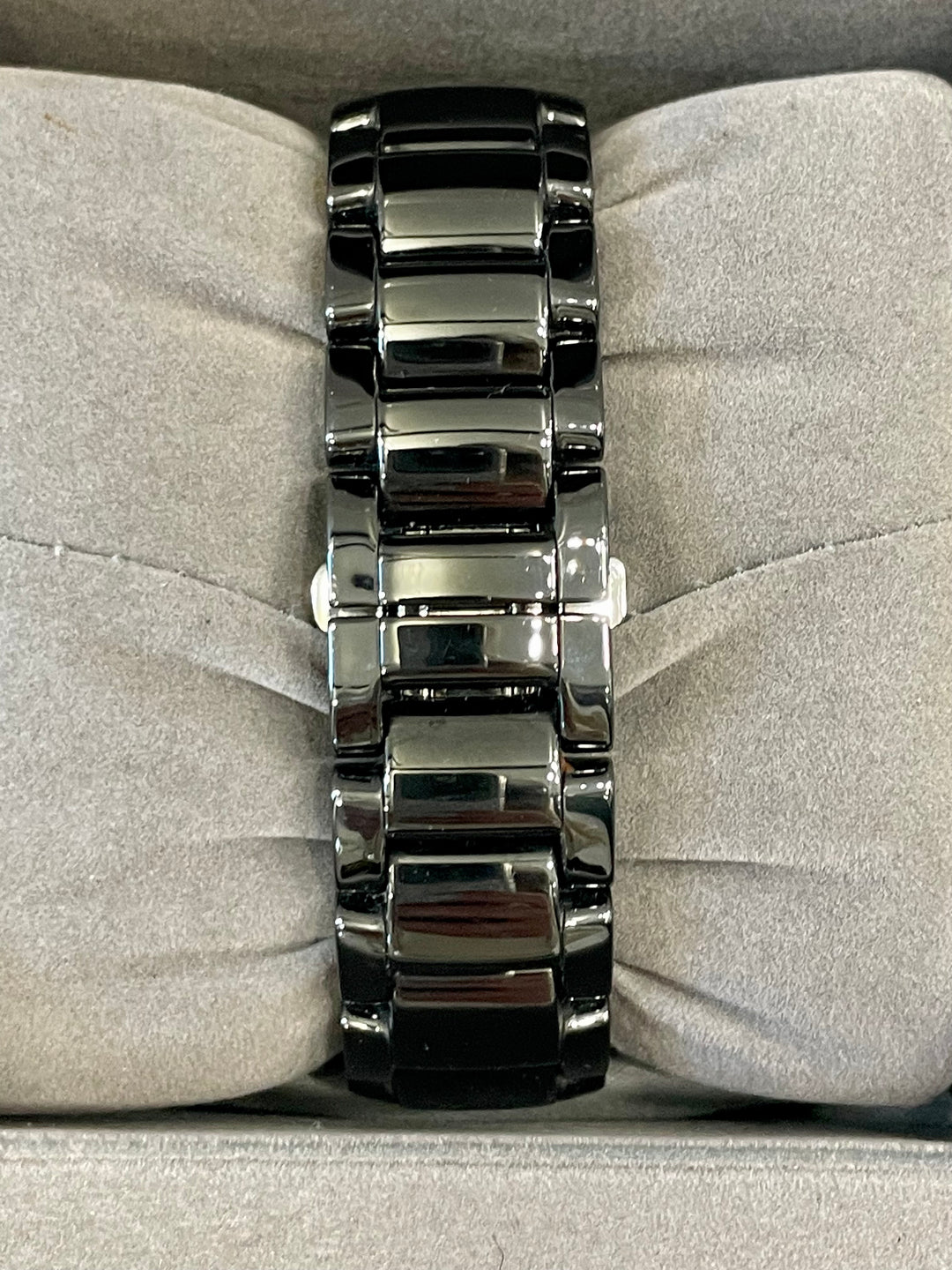 MICHELE TAHITIAN BLACK CERAMIC CHRONOGRAPH DIAMOND LADIES WATCH
