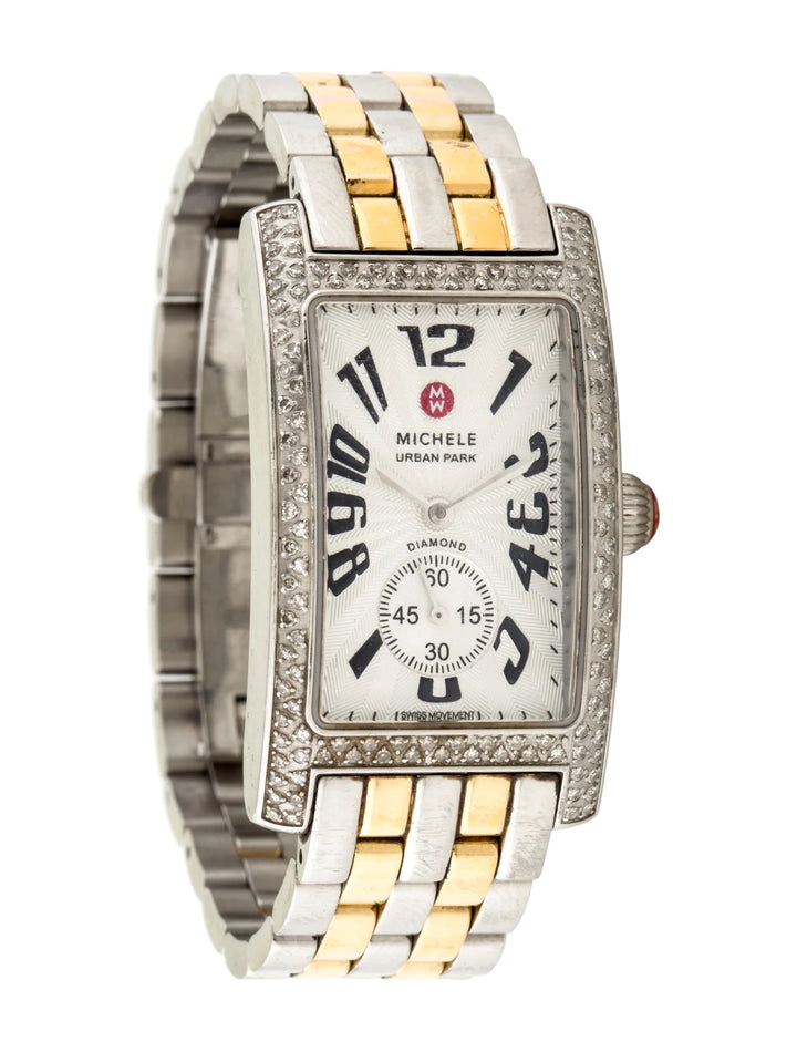 MICHELE URBAN PARK DIAMONDS TWO-TONE WATCH