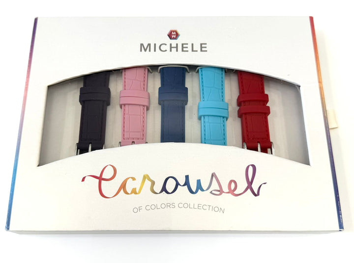 MICHELE CAROUSEL 18MM SILICONE WATCH STRAP 5-PACK GIFT SET