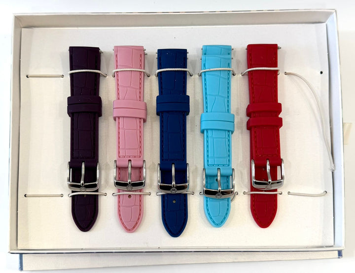 MICHELE CAROUSEL 18MM SILICONE WATCH STRAP 5-PACK GIFT SET