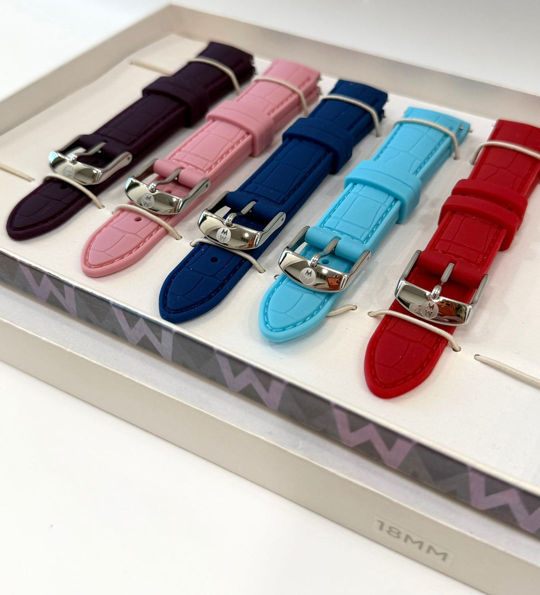 MICHELE CAROUSEL 18MM SILICONE WATCH STRAP 5-PACK GIFT SET