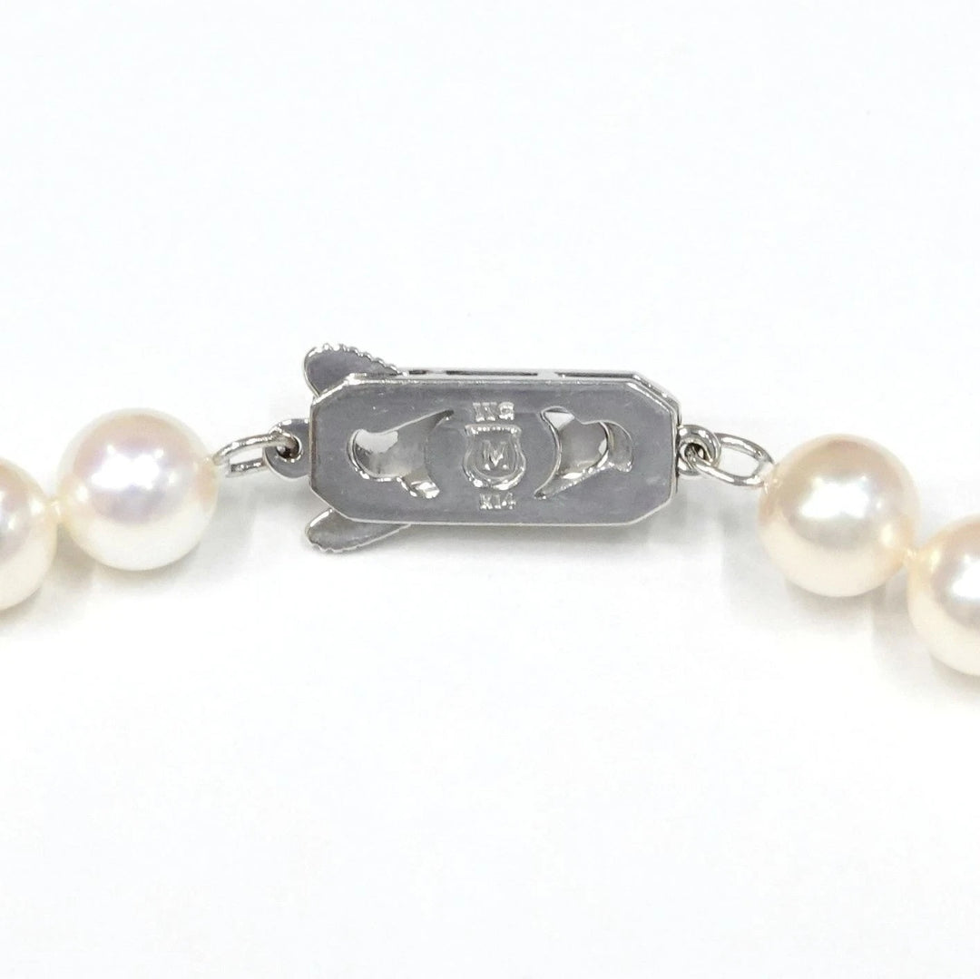 MIKIMOTO AKOYA PEARL 14K WHITE GOLD CHOKER NECKLACE