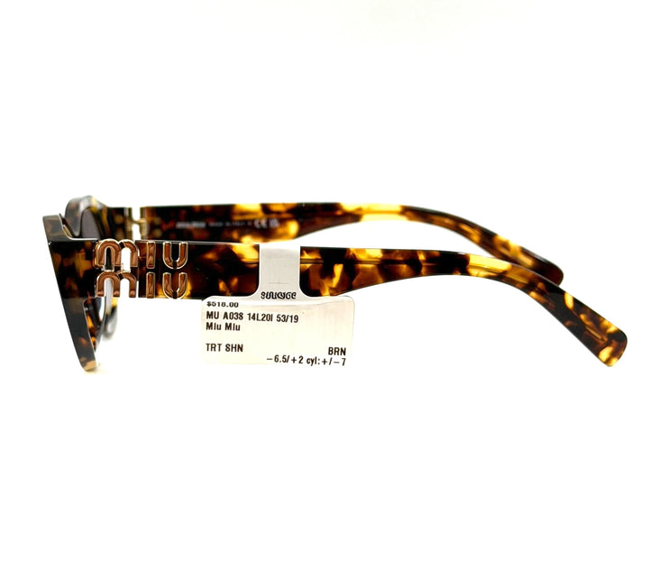 MIU MIU CAT-EYE 09YS TORTOISESHELL SUNGLASSES IN HAVANA