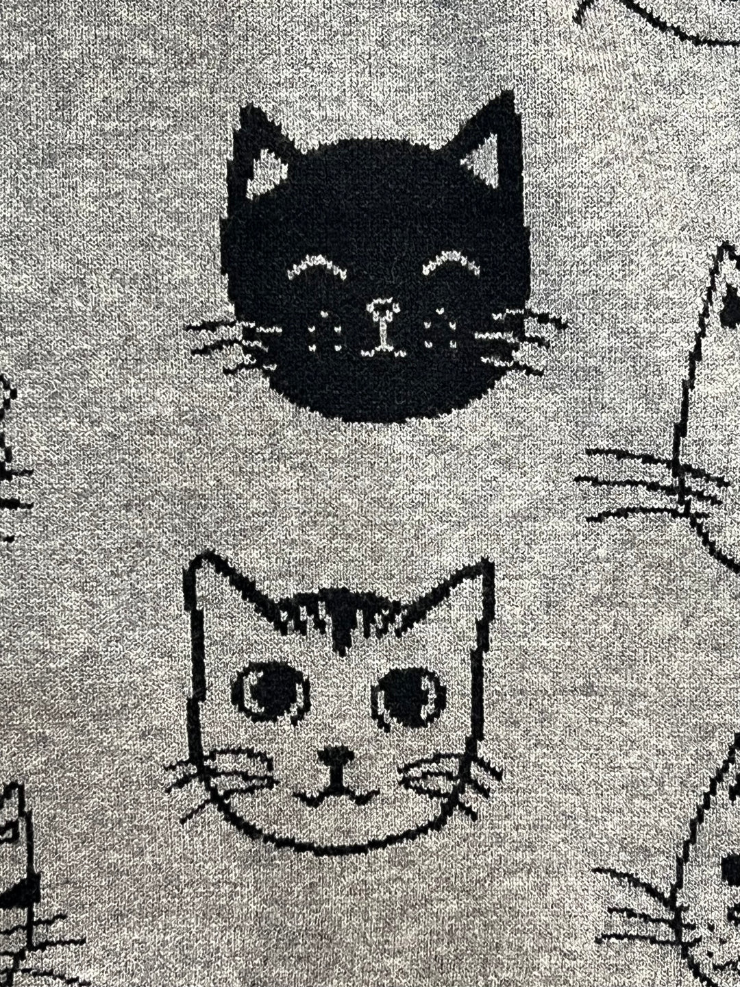 MIU MIU ALL OVER CAT PRINT CREWNECK SWEATSHIRT