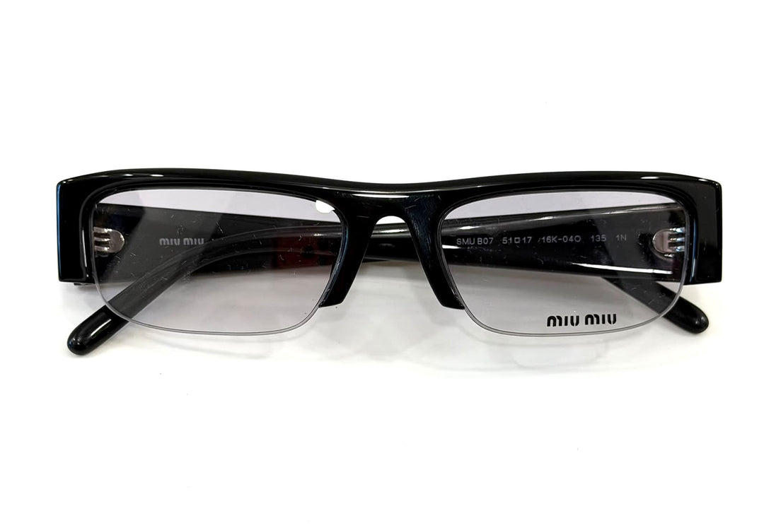 MIU MIU SMUB07 VEDETTE RECTANGULAR FRAME ACETATE SUNGLASSES