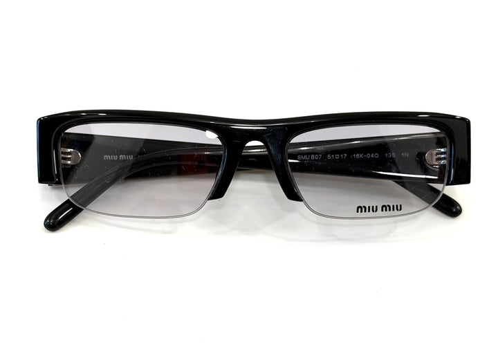MIU MIU SMUB07 VEDETTE RECTANGULAR FRAME ACETATE SUNGLASSES