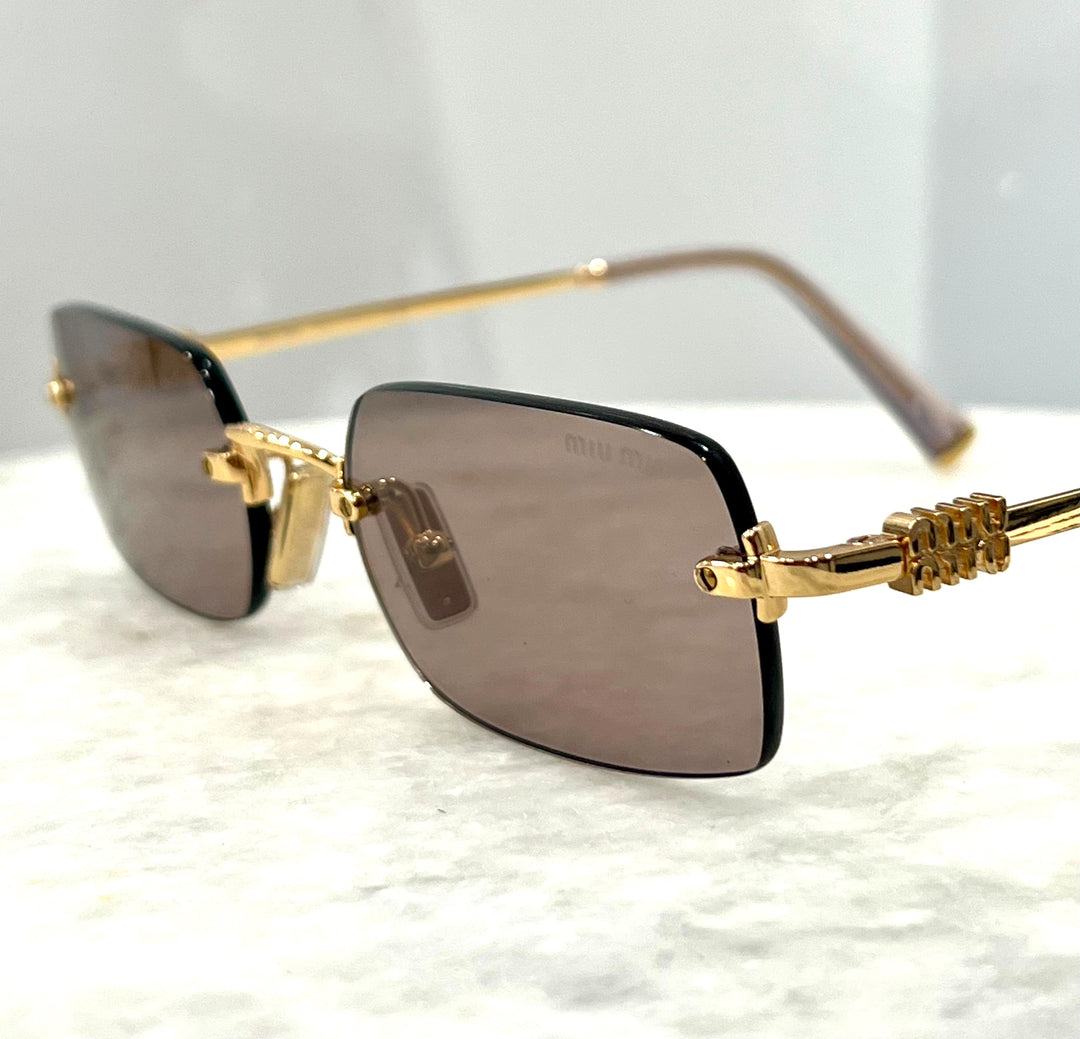 MIU MIU 0MU B50S RECTANGULAR FRAME 3D LOGO SUNGLASSES