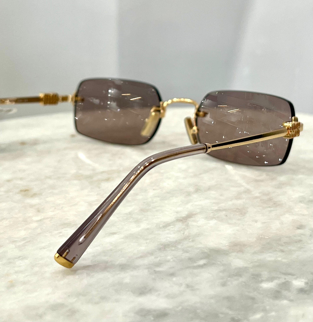 MIU MIU 0MU B50S RECTANGULAR FRAME 3D LOGO SUNGLASSES