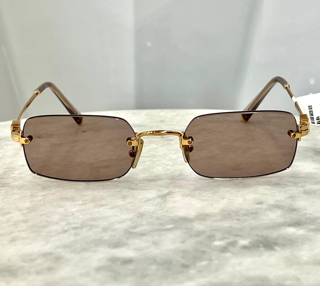 MIU MIU 0MU B50S RECTANGULAR FRAME 3D LOGO SUNGLASSES