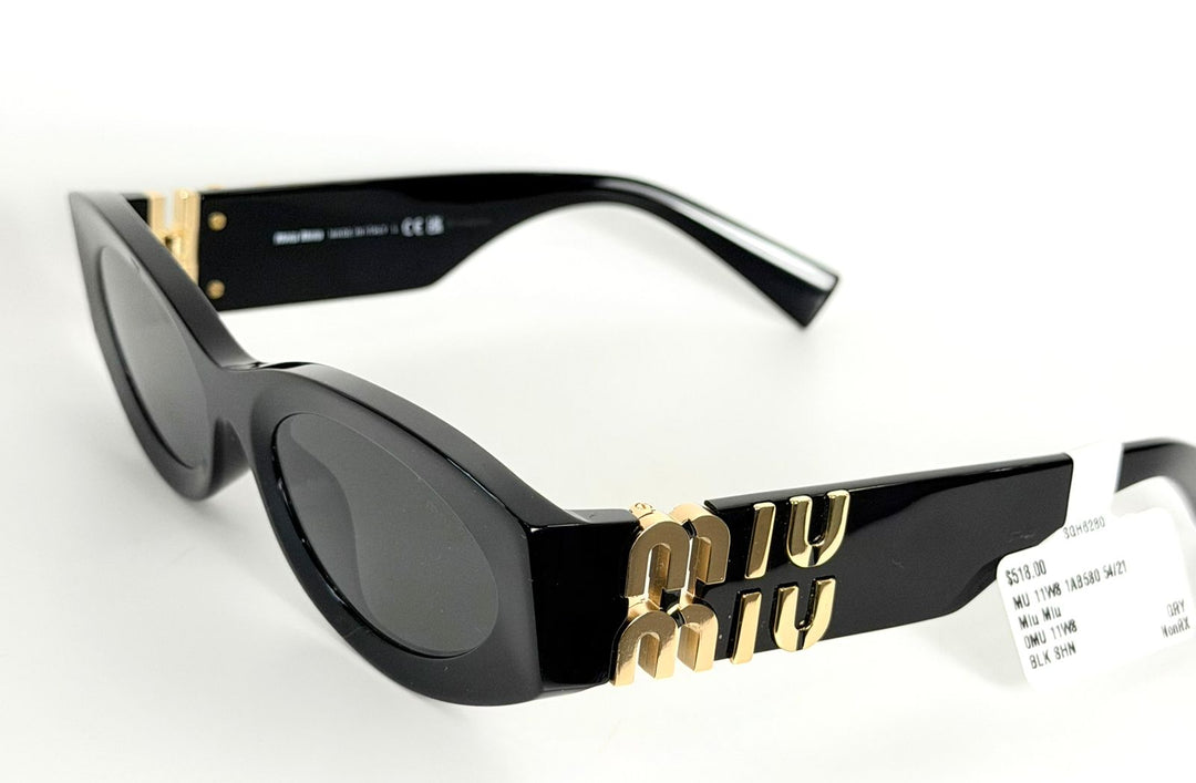 MIU MIU GLIMPSE OVAL-FRAME SUNGLASSES