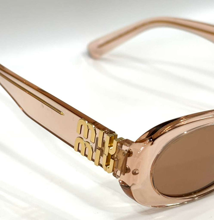 MIU MIU OVAL-FRAME SUNGLASSES