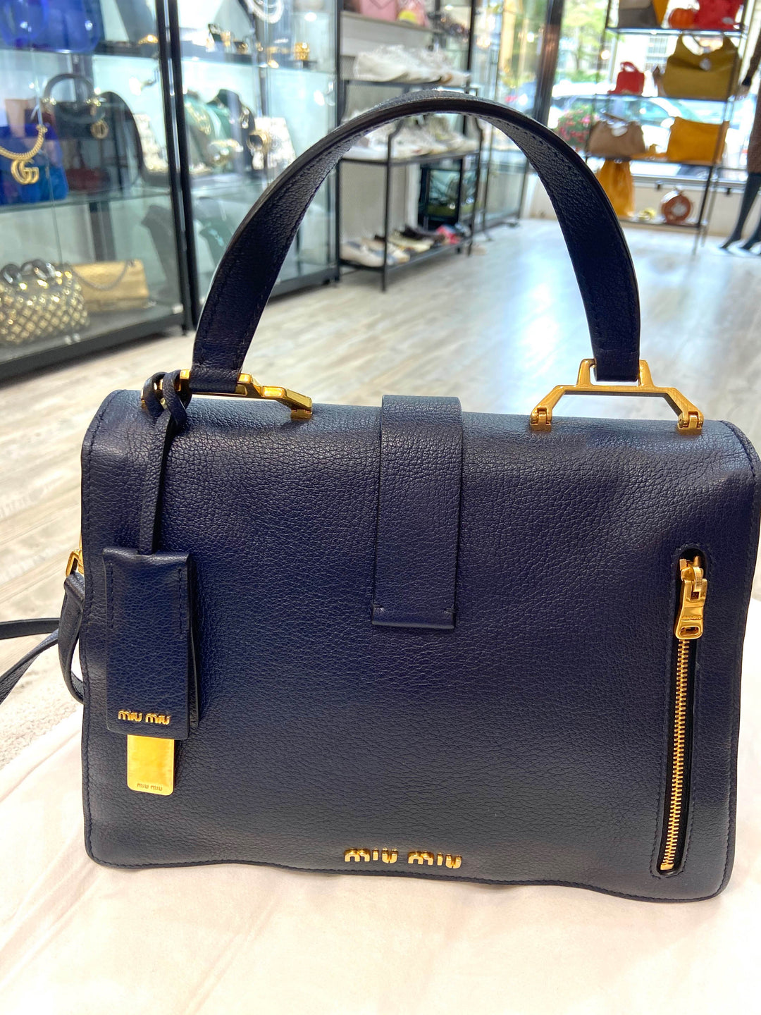 MIU MIU TWO WAY HAND BAG WITH STRAP