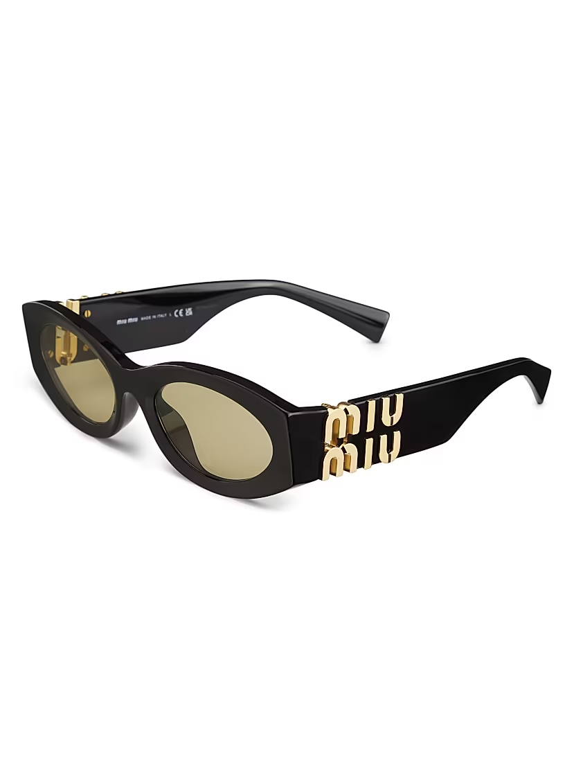 MIU MIU GLIMPSE OVAL-FRAME SUNGLASSES