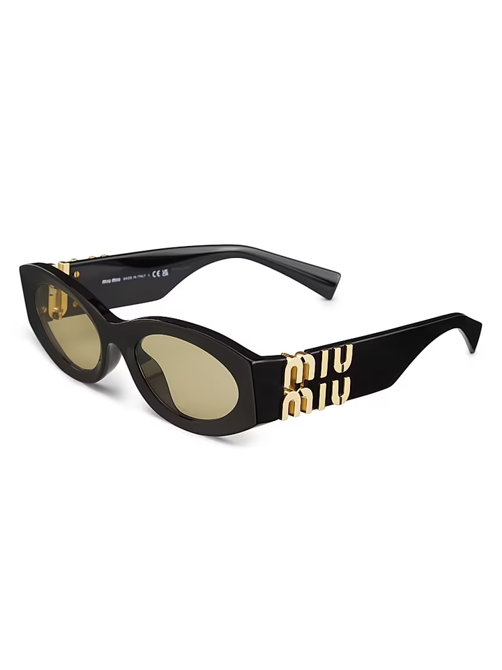 MIU MIU GLIMPSE OVAL-FRAME SUNGLASSES