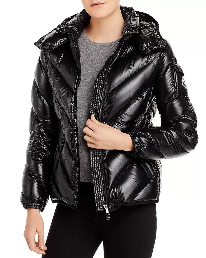 MONCLER BLACK DOWN CHEVRON BROUEL JACKET