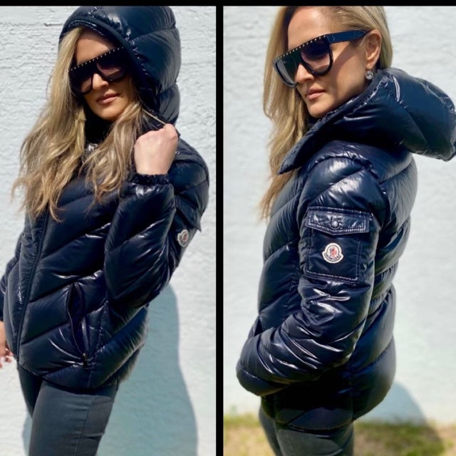 MONCLER BLACK DOWN CHEVRON BROUEL JACKET