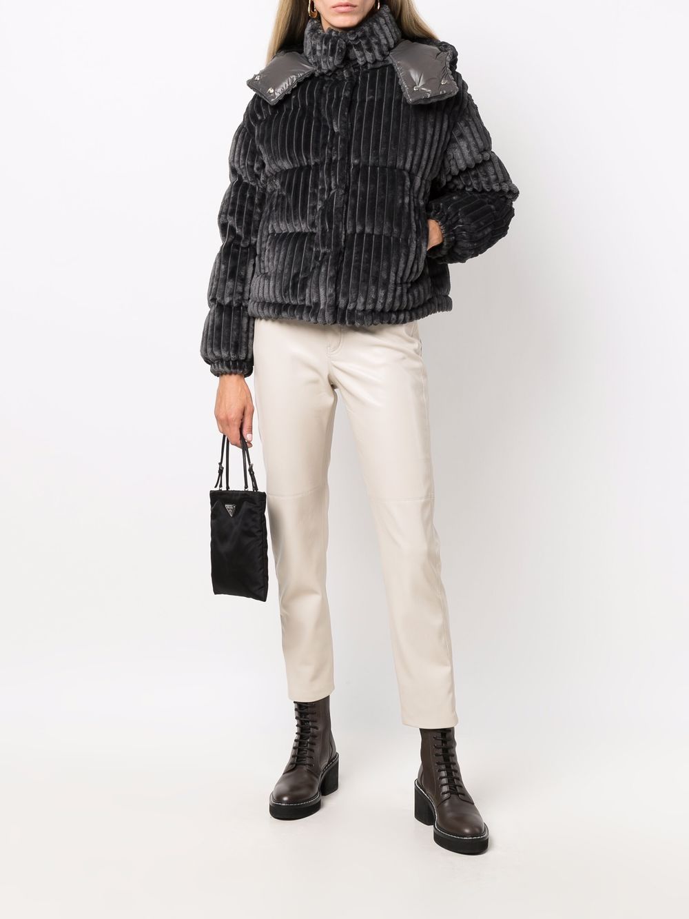 MONCLER DAOS QUILTED VELVET DOWN JACKET