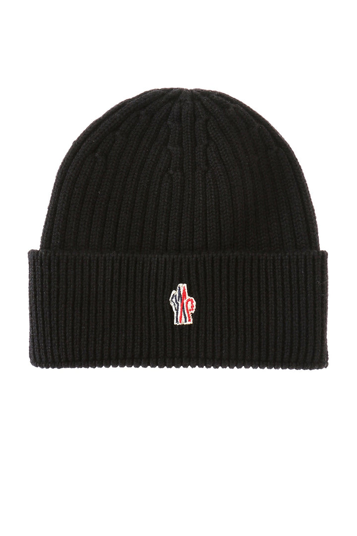 MONCLER GRENOBLE BLACK WOOL HAT