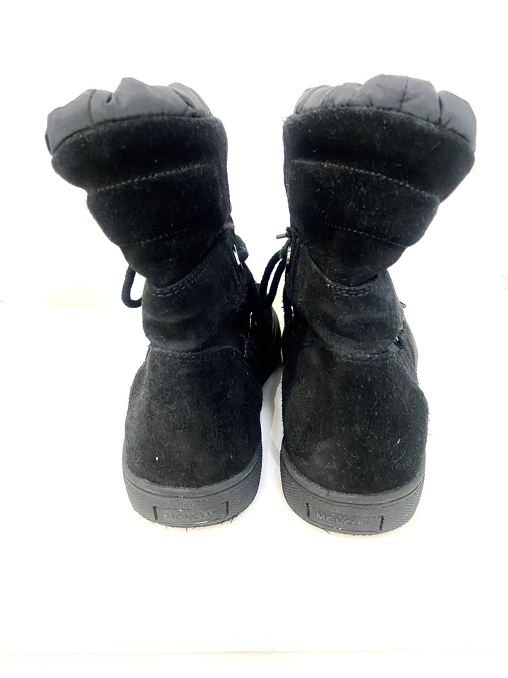 MONCLER KIDS SUEDE TRIMMED SNOW BOOTS