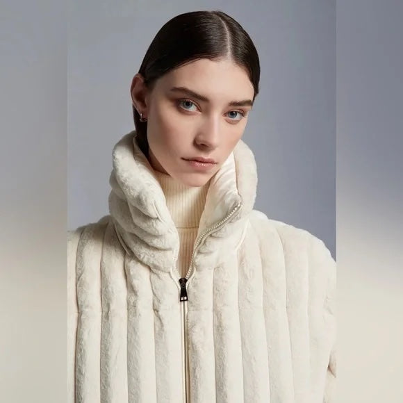 MONCLER MAINLINE FARE FAUX FUR JACKET