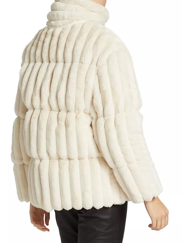MONCLER MAINLINE FARE FAUX FUR JACKET