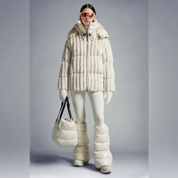 MONCLER MAINLINE FARE FAUX FUR JACKET