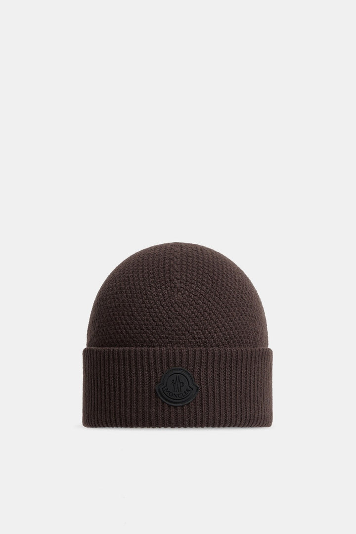 MONCLER LOGO WOOL BEANIE