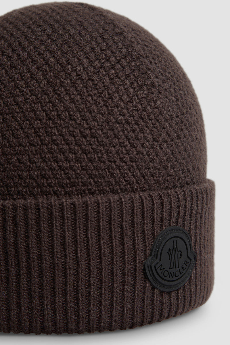 MONCLER LOGO WOOL BEANIE