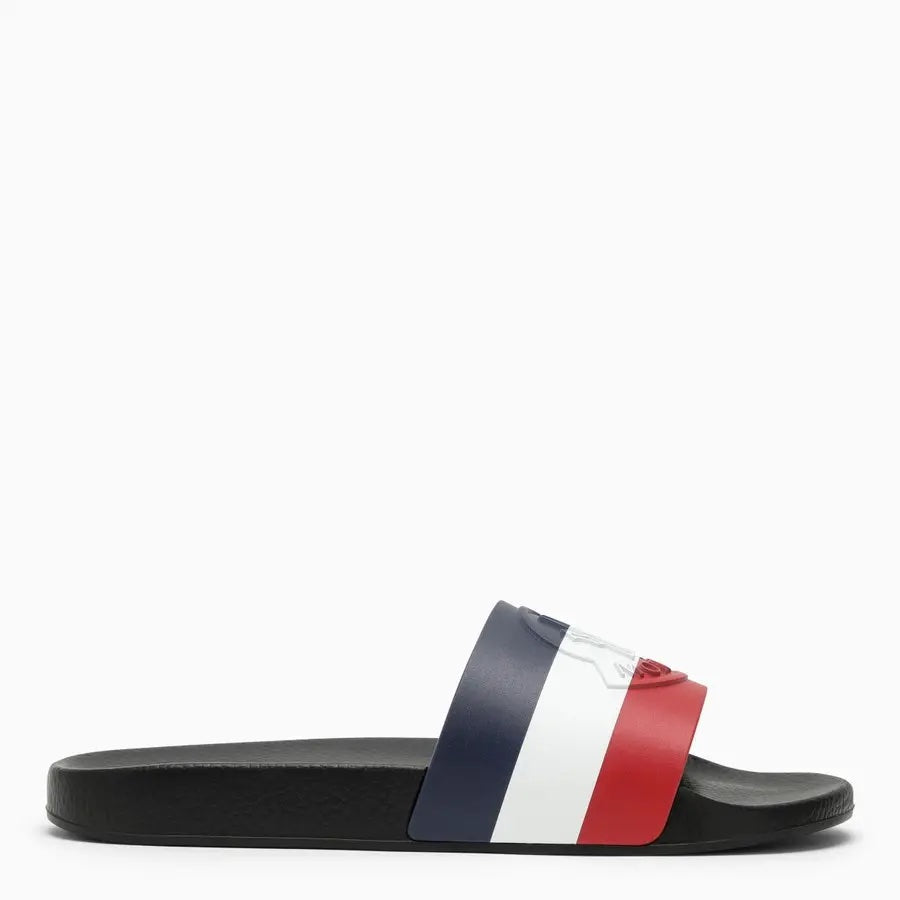 MONCLER STRIPED LOGO EMBOSSED SLIDES – Caroline display picture 3