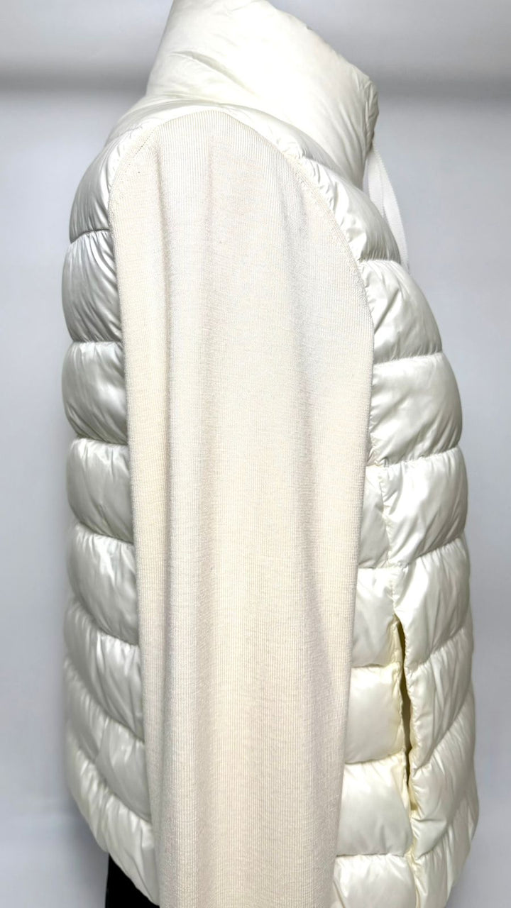 MONCLER PADDED WOOL CARDIGAN PUFFER JACKET