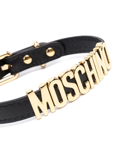 MOSCHINO LOGO PLAQUE DOG COLLAR – Caroline's Fashion Luxuries