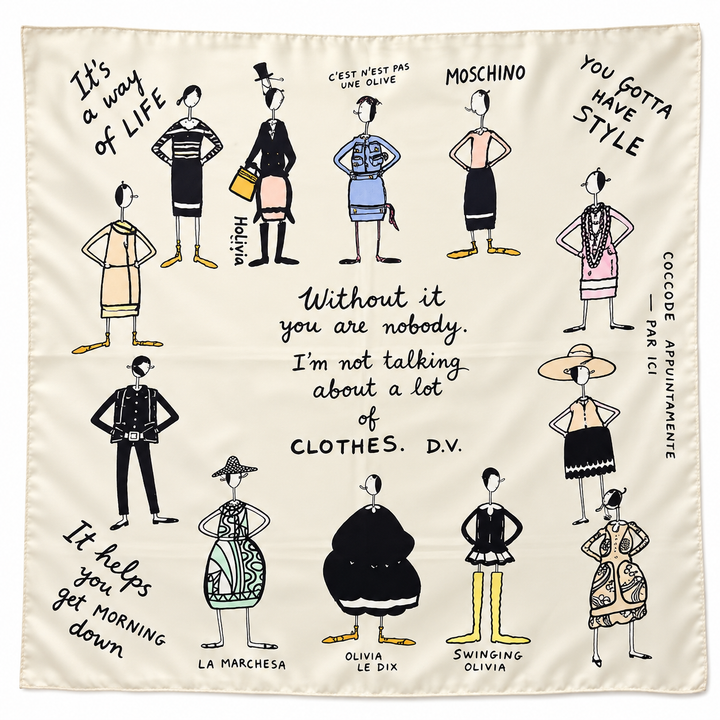 MOSCHINO OLIVE OYL SILK SCARF