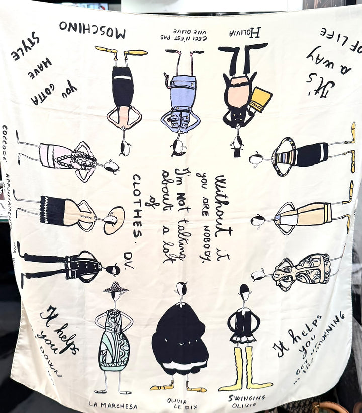MOSCHINO OLIVE OYL SILK SCARF