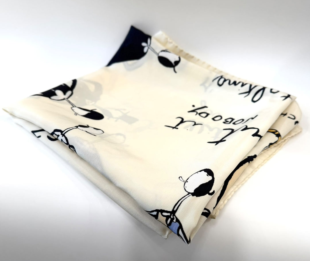 MOSCHINO OLIVE OYL SILK SCARF