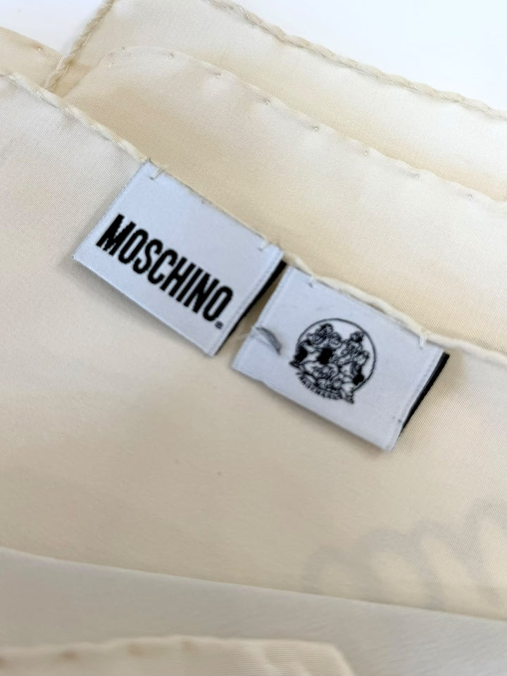MOSCHINO OLIVE OYL SILK SCARF