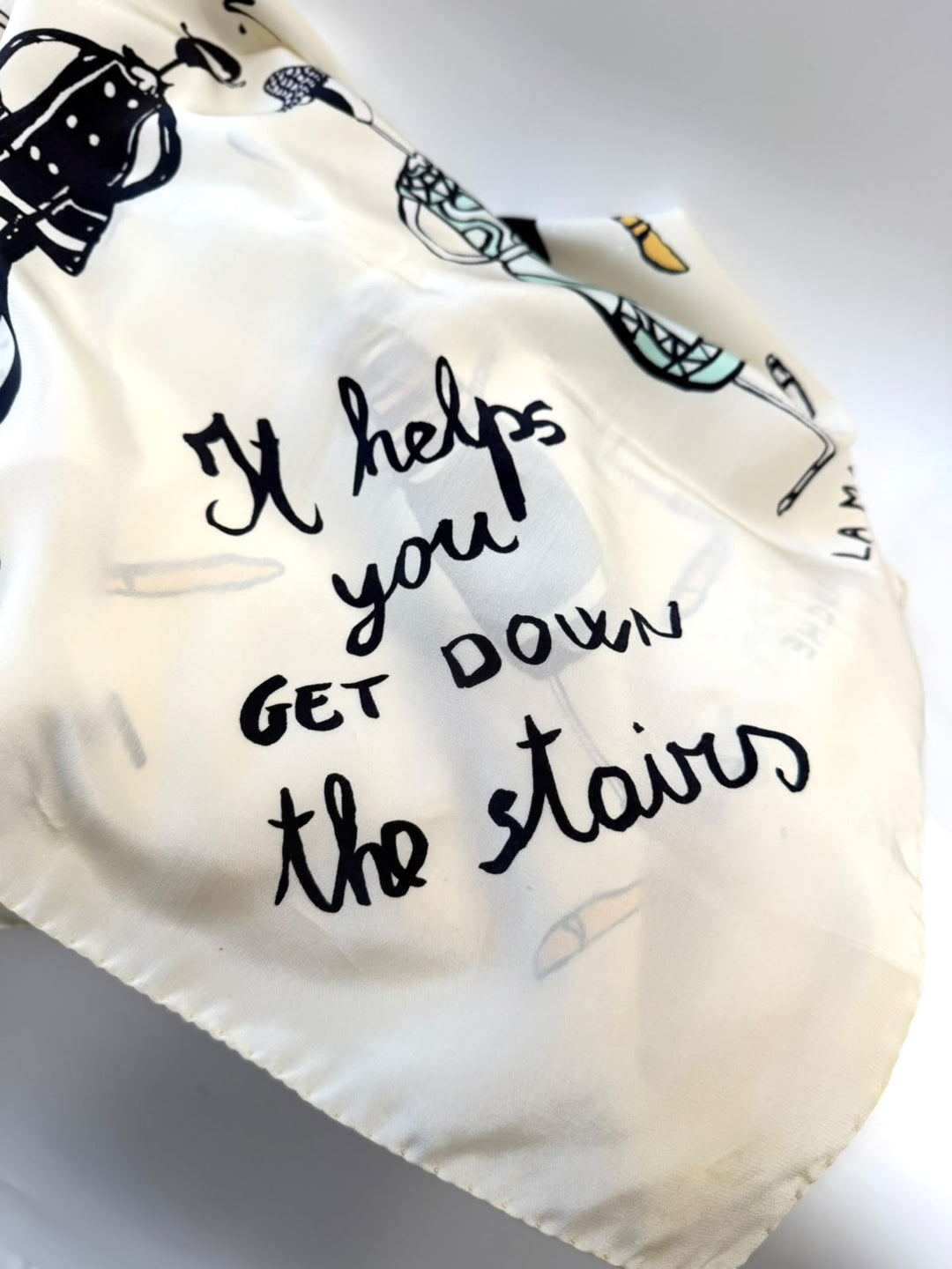 MOSCHINO OLIVE OYL SILK SCARF
