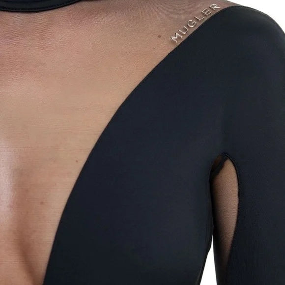 MUGLER PARIS X H & M MESH SPIRAL PANELED BODYSUIT – Caroline's